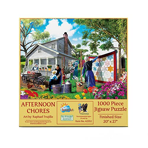 SUNSOUT INC - Afternoon Chores - Puzzle mit 1000 Teilen des Künstlers: Rafael Trujillo - Fertige Größe 50,8 x 68,6 cm - MPN# 42352 von SunsOut