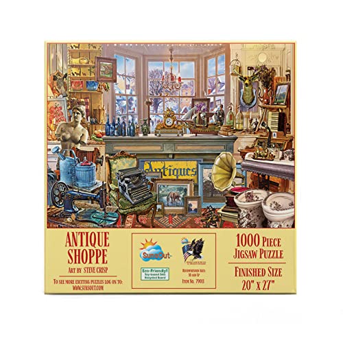 SUNSOUT INC – Antique Shoppe – 1000 Teile Puzzle von Künstler: Steve Crisp – Fertige Größe 50,8 x 68,6 cm – MPN# 79011 von SunsOut