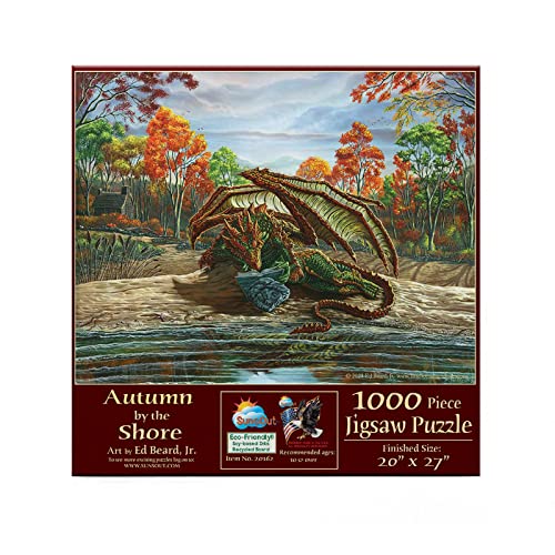 SUNSOUT INC - Autumn by The Shore - Puzzle mit 1000 Teilen des Künstlers: Ed Beard Jr - Fertige Größe 50,8 x 68,6 cm - MPN# 20162 von SunsOut