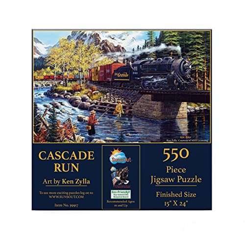 SUNSOUT INC – Cascade Run – 550-teiliges Puzzle von Künstler: Ken Zylla – Fertige Größe 38,1 x 61 cm – MPN# 39917 von SunsOut