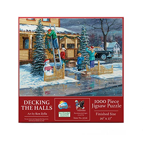 SUNSOUT INC – Deck The Halls – Puzzle von Künstler: Ken Zylla – Fertige Größe 50,8 x 68,6 cm – MPN# 37726 von SunsOut