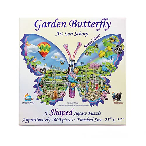 SUNSOUT INC - Garten-Schmetterling-Puzzle, 1000 Teile von SunsOut