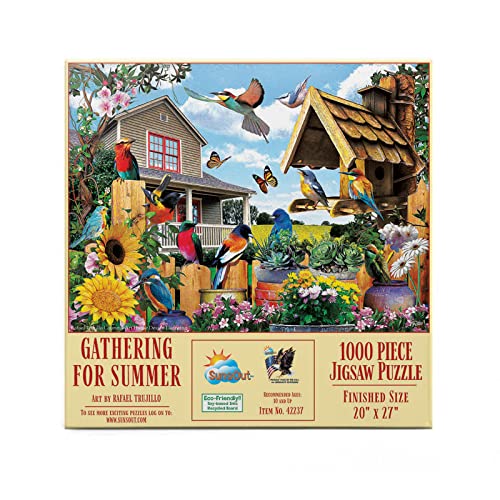 SUNSOUT INC – Gathering for Summer – 1000-teiliges Puzzle von Künstler: Rafael Trujillo – Fertige Größe 50,8 x 68,6 cm – MPN# 42237 von SunsOut