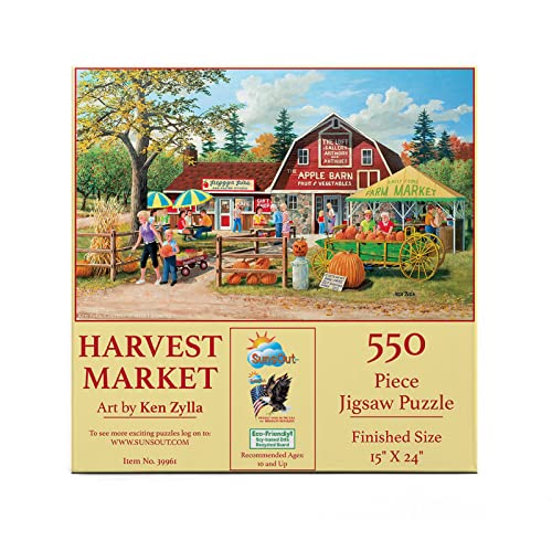 SUNSOUT INC – Harvest Market – Puzzle von Künstler: Ken Zylla – Fertige Größe 38,1 x 61 cm – MPN# 39961 von SunsOut