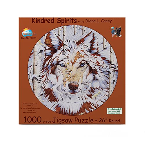 SUNSOUT INC - Kindred Spirits – 1000-teiliges rundes Puzzle von Künstler: Diana Casey – fertige Größe 66 cm rd – MPN # 43009 von SunsOut