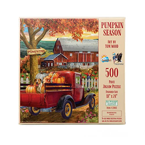 SUNSOUT INC – Kürbis-Saison – 500-teiliges Puzzle von Künstler: Tom Wood – Fertige Größe 45,7 x 61 cm Halloween – MPN# 23042 von SunsOut