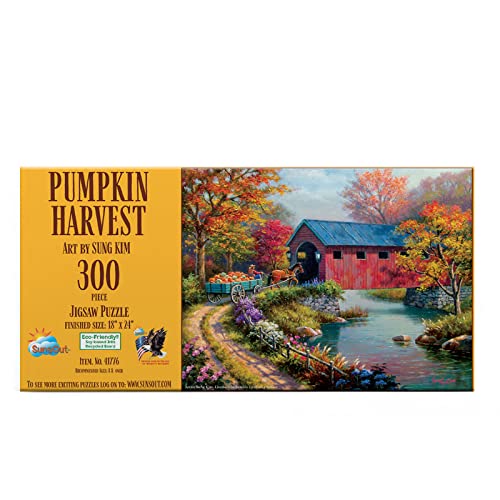 SUNSOUT INC – Kürbisernte – 300-teiliges Puzzle von Künstler: Sung Kim, Fertige Größe 45,7 x 61 cm Halloween – MPN# 41776 von SunsOut