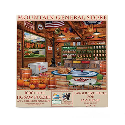 SUNSOUT INC - Mountain General Store - 1000 Teile Puzzle mit großen Teilen von Künstler: Chris Dobrowolski - Fertige Größe 68,6 x 88,9 cm - MPN # 46006 von SunsOut