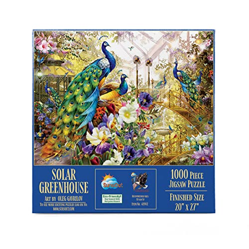 SUNSOUT INC Solar-Gewächshaus – Puzzle 1000 Teile vom Künstler Oleg Gavrilov – fertige Größe 50,8 x 68,6 cm – MPN # 61902 von SunsOut