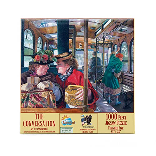 SUNSOUT INC – The Conversation – Puzzle von Künstler Susan Brabeau – Fertige Größe 58,4 x 71,1 cm – MPN# 44266 von SunsOut