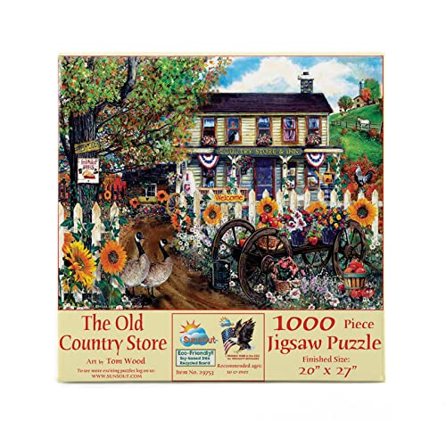 SUNSOUT INC - The Old Country Store – 1000-teiliges Puzzle von Künstler: Tom Wood – fertige Größe 50,8 x 68,6 cm – MPN # 29753 von SunsOut