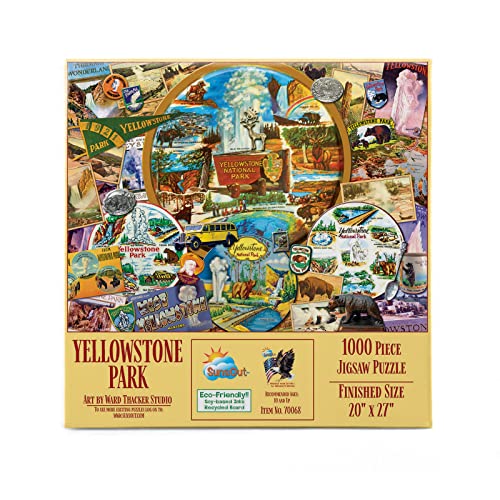 SUNSOUT INC Yellowstone Park - Kate Ward Thacker - 1000 Teile Puzzle - Fertige Größe 50,8 x 68,6 cm - MPN # 70068 von SunsOut