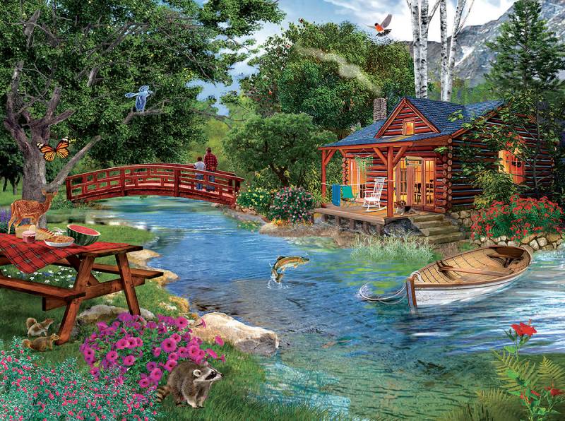 SunsOut Afternoon Fishing 1000 Teile Puzzle Sunsout-31565 von SunsOut