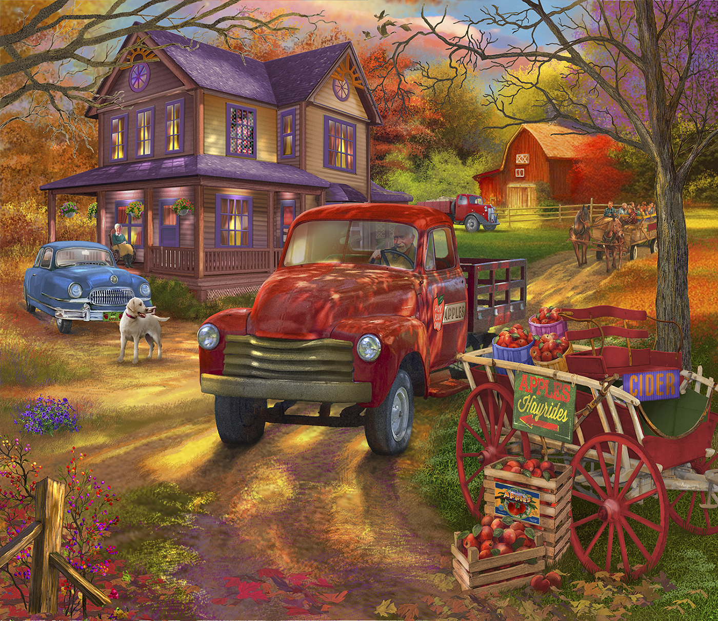 SunsOut Apfel-Farm 1000 Teile Puzzle Sunsout-31411 von SunsOut