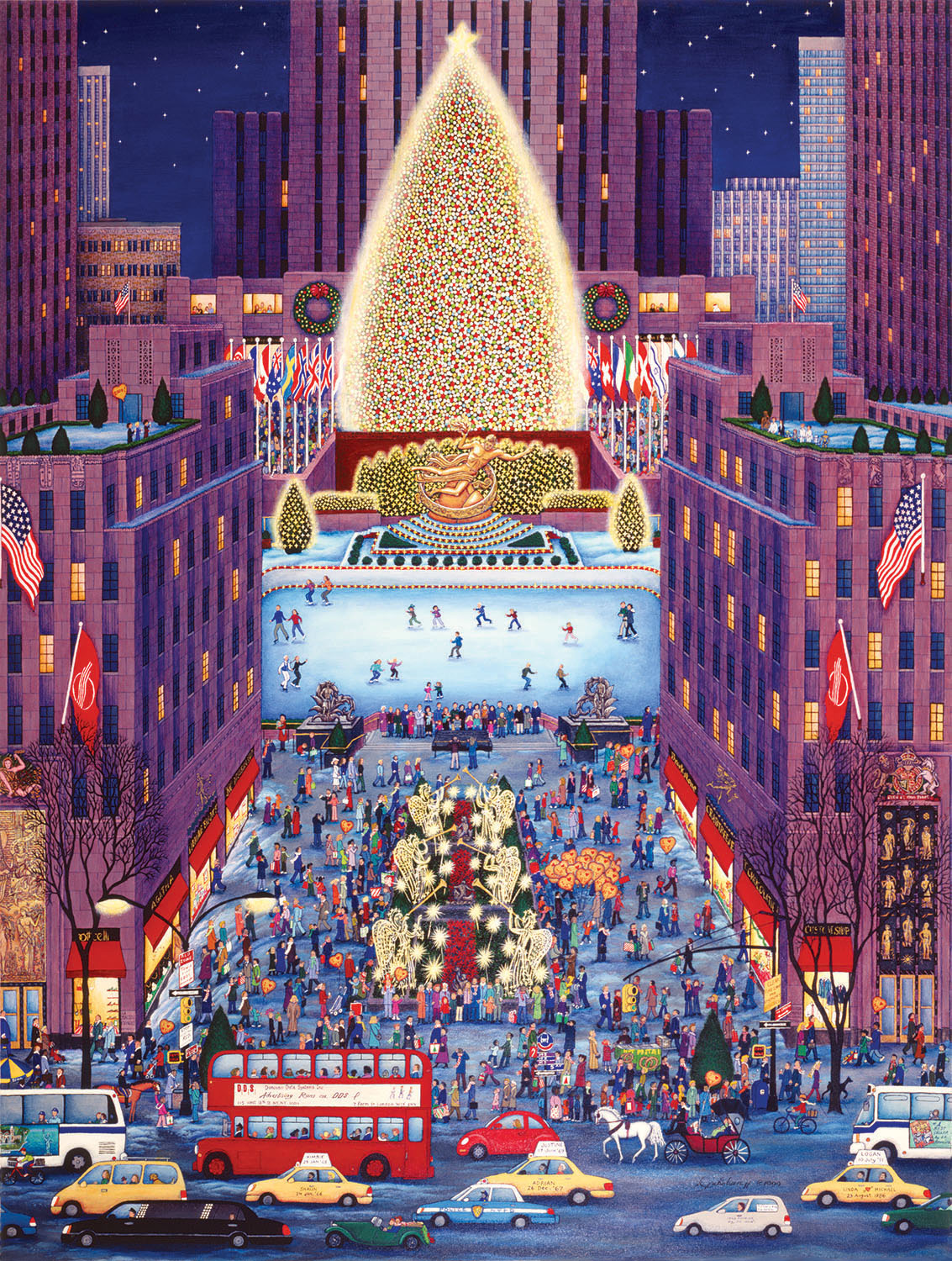 SunsOut Kathy Jakobsen - Rockerfeller Center 500 Teile Puzzle Sunsout-60977 von SunsOut