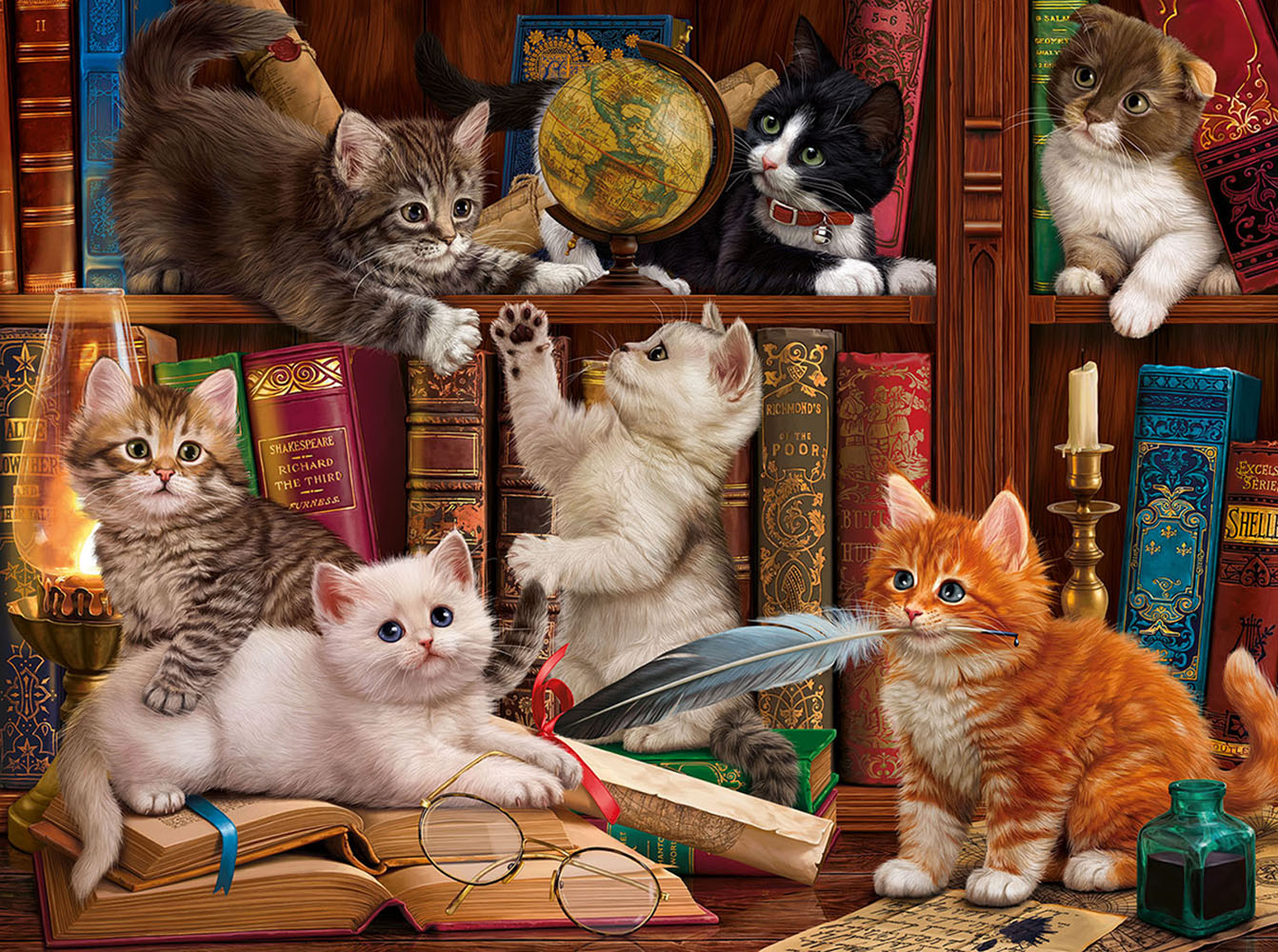 SunsOut Library Kittens 1000 Teile Puzzle Sunsout-42962 SunsOut Library Kittens 1000 Teile Puzzle Sunsout-42962 von SunsOut