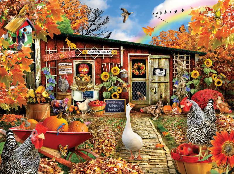 SunsOut Lori Schory - Chicken Crossing 500 Teile Puzzle Sunsout-35086 von SunsOut