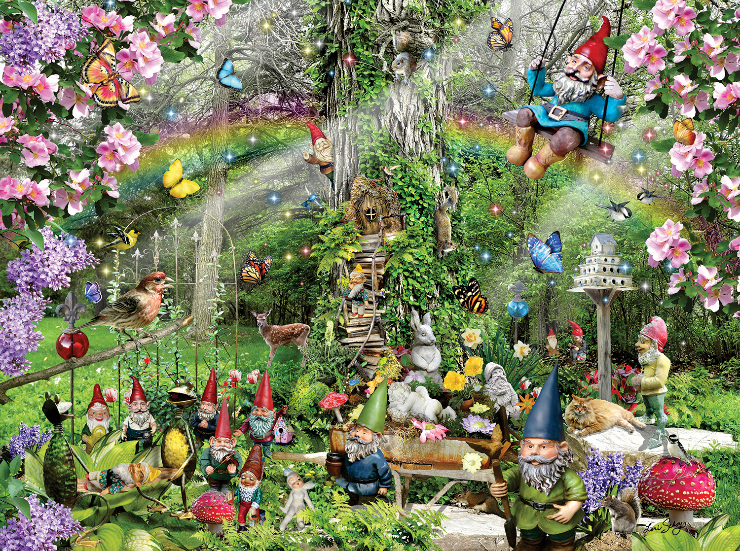 SunsOut Lori Schory - Gnomes Playground 300 Teile Puzzle Sunsout-35088 von SunsOut