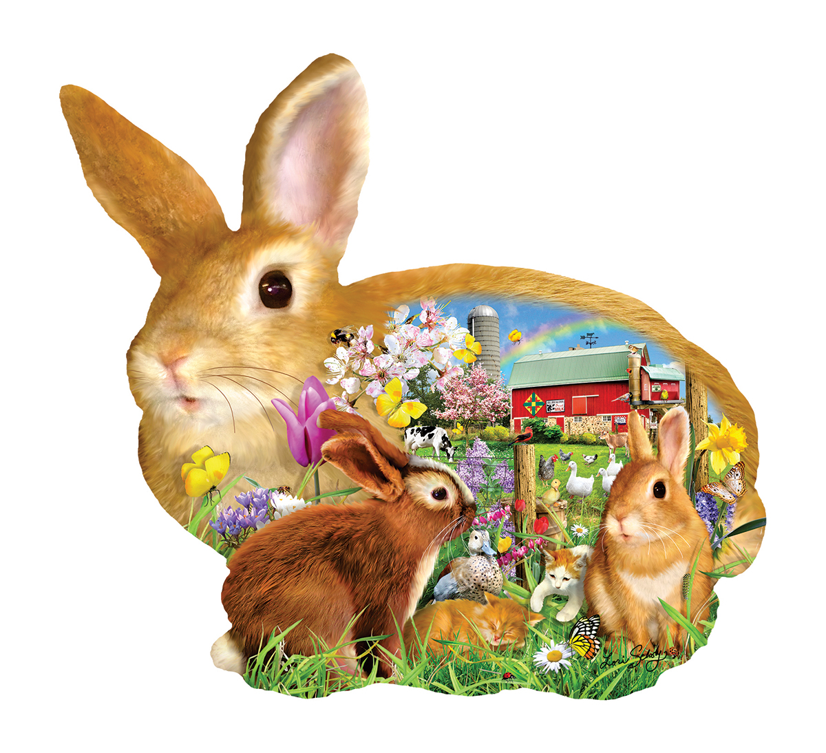 SunsOut Lori Schory - Springtime Bunnies 1000 Teile Puzzle Sunsout-97038 von SunsOut