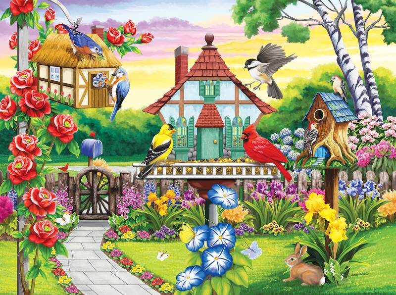 SunsOut Nancy Wernsersbach - Birds' Favorite Garden 1000 Teile Puzzle Sunsout-63044 von SunsOut