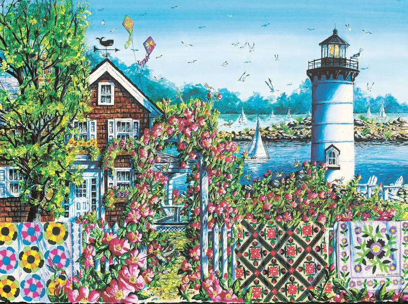 SunsOut Nene Thomas: Sommerrosen am Hafen 1000 Teile Puzzle Sunsout-14641 von SunsOut