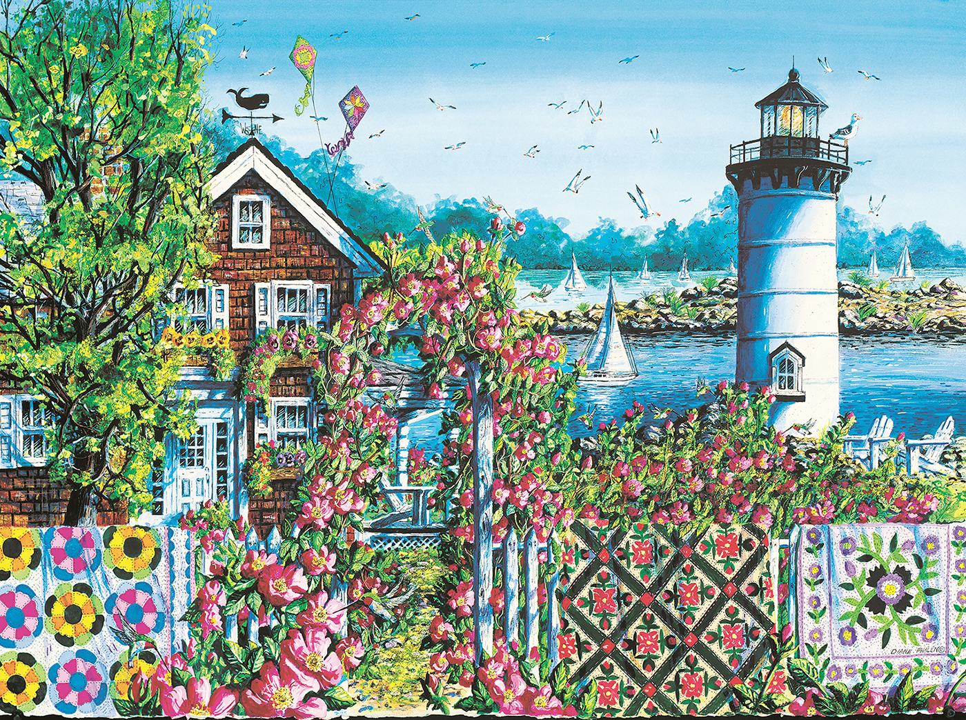 SunsOut Nene Thomas: Sommerrosen am Hafen 1000 Teile Puzzle Sunsout-14641 SunsOut Nene Thomas: Sommerrosen am Hafen 1000 Teile Puzzle Sunsout-14641 von SunsOut