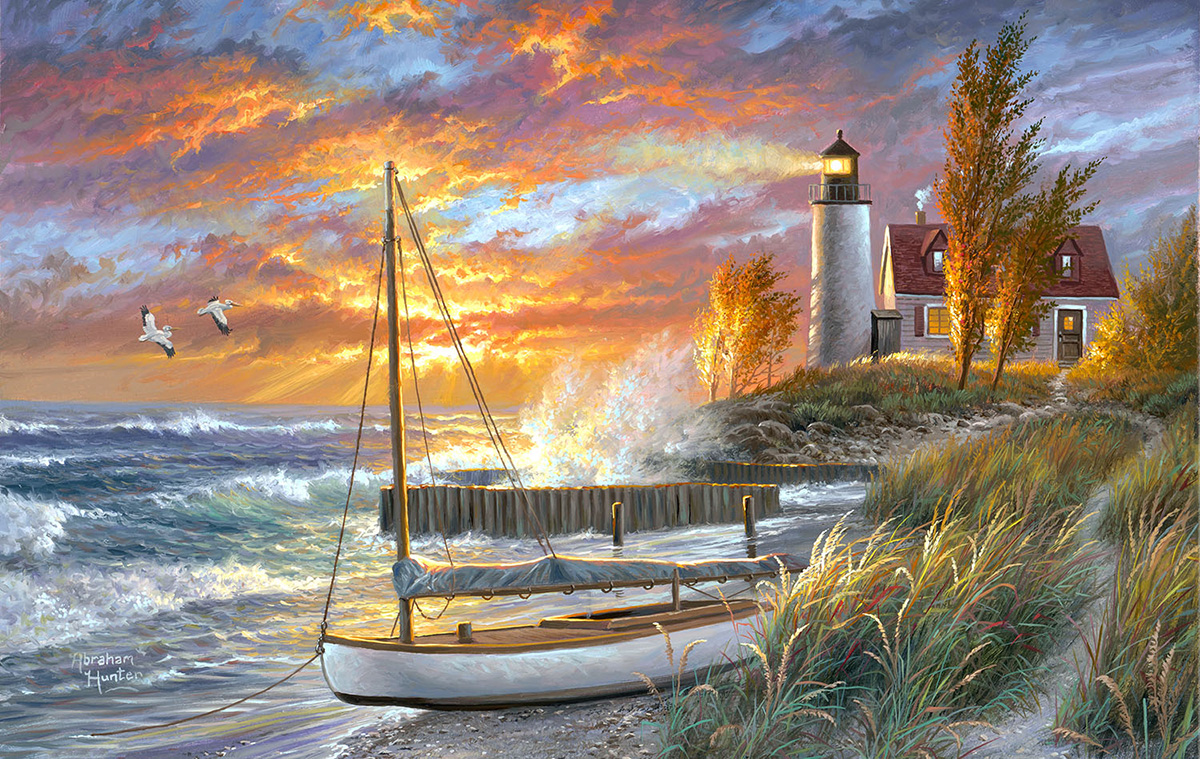 SunsOut Point Betsie Lighthouse 550 Teile Puzzle Sunsout-69796 von SunsOut