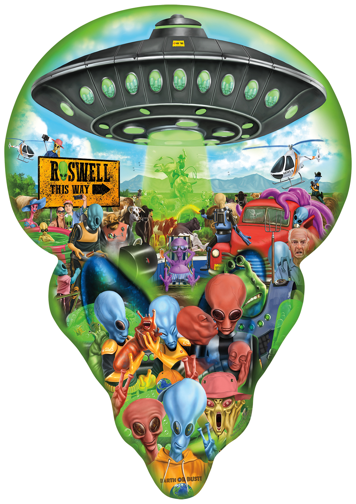 SunsOut Roswell This Way 750 Teile Puzzle Sunsout-95067 von SunsOut