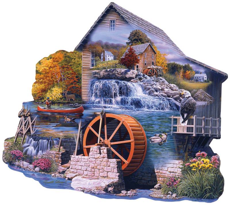 SunsOut Russell Cobane - The Old Mill Stream 1000 Teile Puzzle Sunsout-95065 von SunsOut