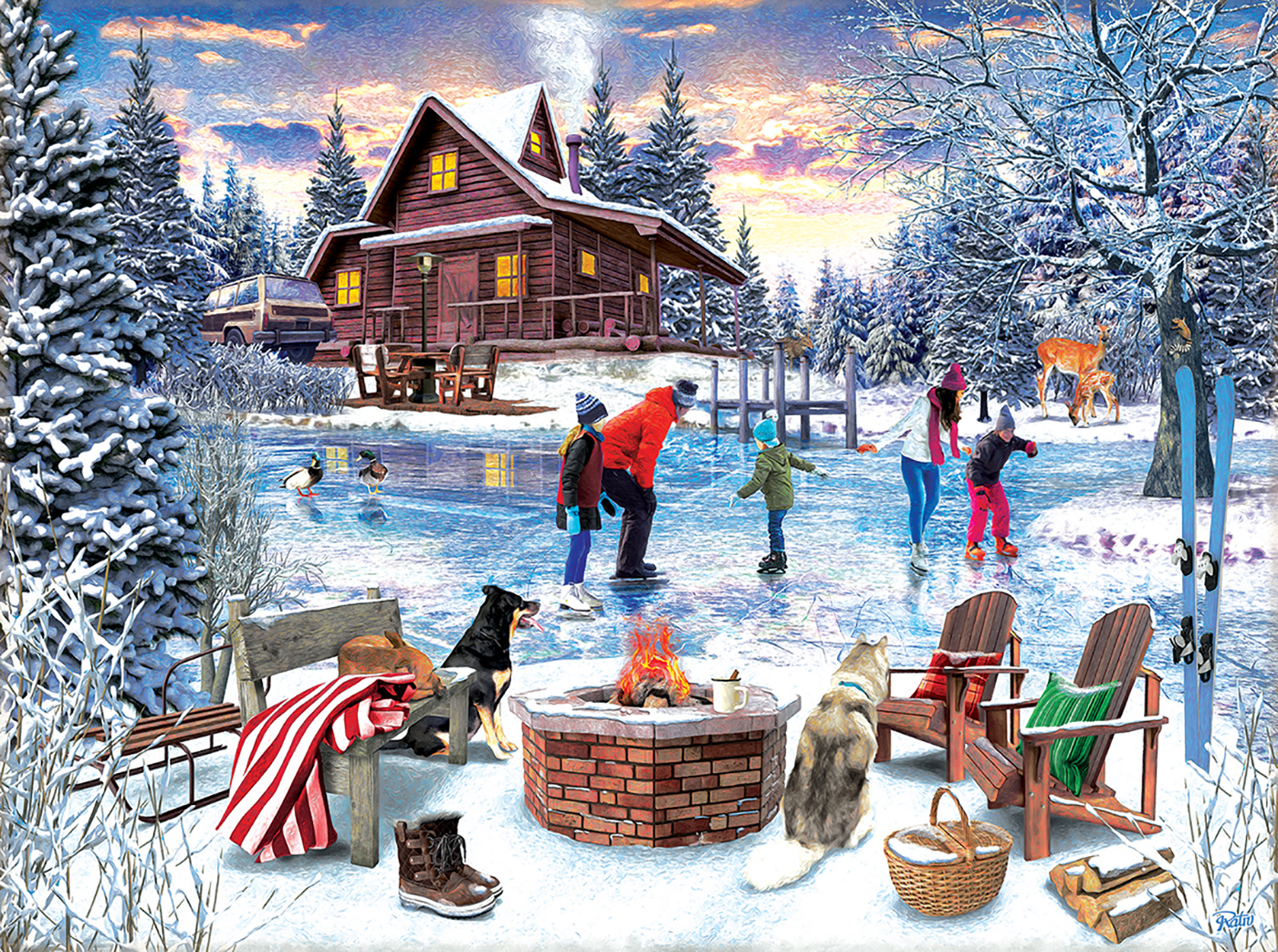 SunsOut Schlittschuhläufer am Lagerfeuer 1000 Teile Puzzle Sunsout-42242 SunsOut Schlittschuhläufer am Lagerfeuer 1000 Teile Puzzle Sunsout-42242 von SunsOut