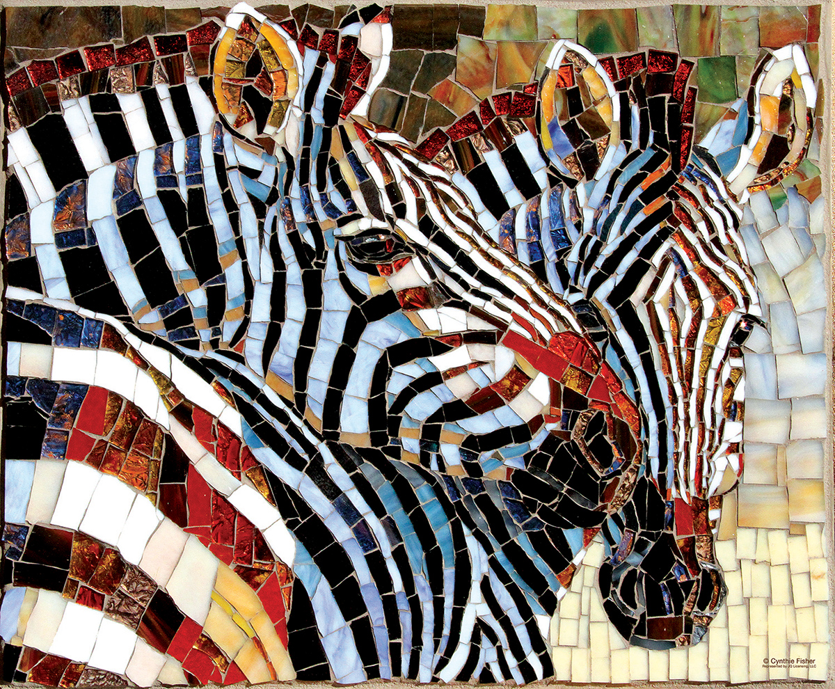 SunsOut Stained Glass Zebras 1000 Teile Puzzle Sunsout-70725 von SunsOut