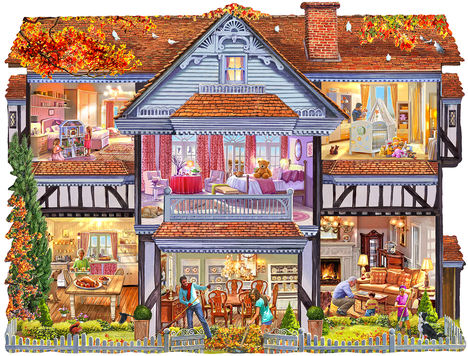 SunsOut Steve Crisp - Autumn Country House 1000 Teile Puzzle Sunsout-96058 SunsOut Steve Crisp - Autumn Country House 1000 Teile Puzzle Sunsout-96058 von SunsOut