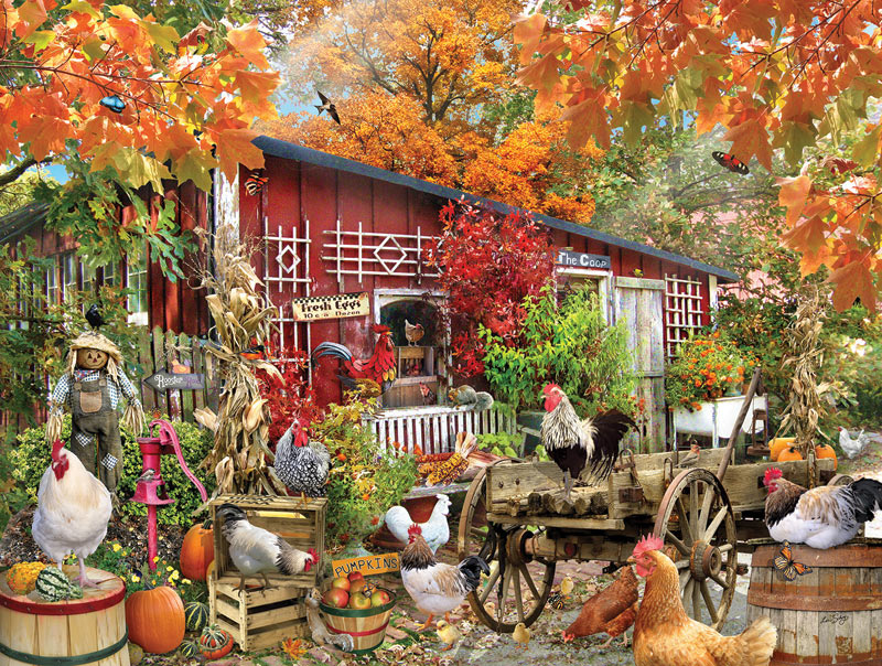 SunsOut XXL Teile - Barnyard Chickens 500 Teile Puzzle Sunsout-34871 von SunsOut