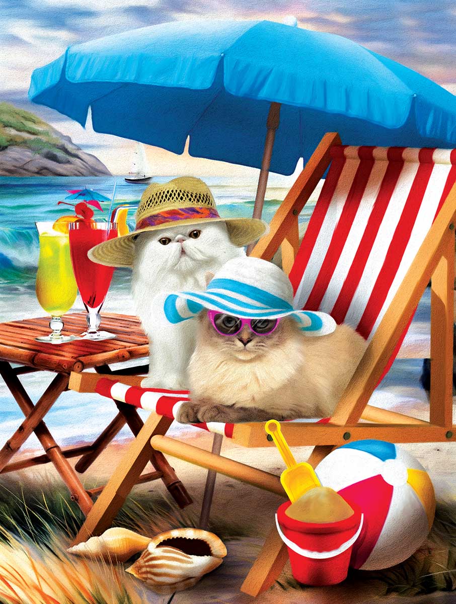 SunsOut XXL Teile - Beach Cats 300 Teile Puzzle Sunsout-28865 von SunsOut