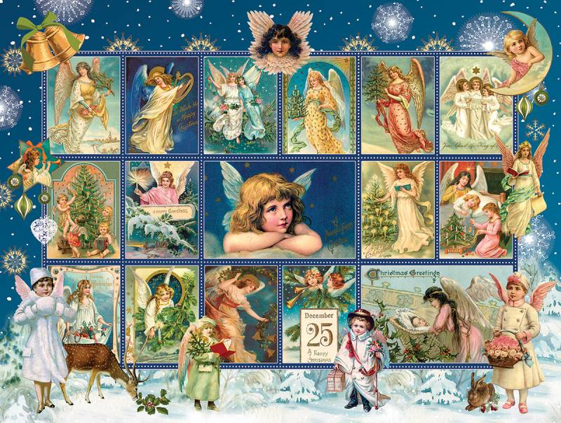 SunsOut XXL Teile - Christmas Snow Angels 300 Teile Puzzle Sunsout-55966 von SunsOut