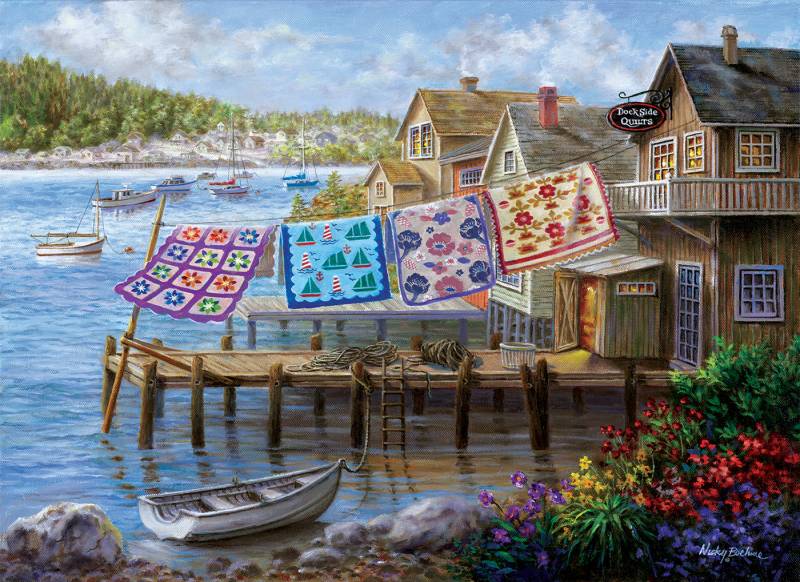 SunsOut XXL Teile - Dockside Steppdecken 500 Teile Puzzle Sunsout-19271 von SunsOut