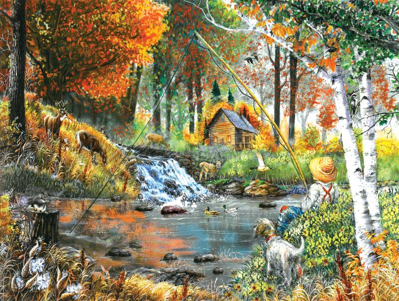 SunsOut XXL Teile - Fishing Companions 500 Teile Puzzle Sunsout-52317 von SunsOut