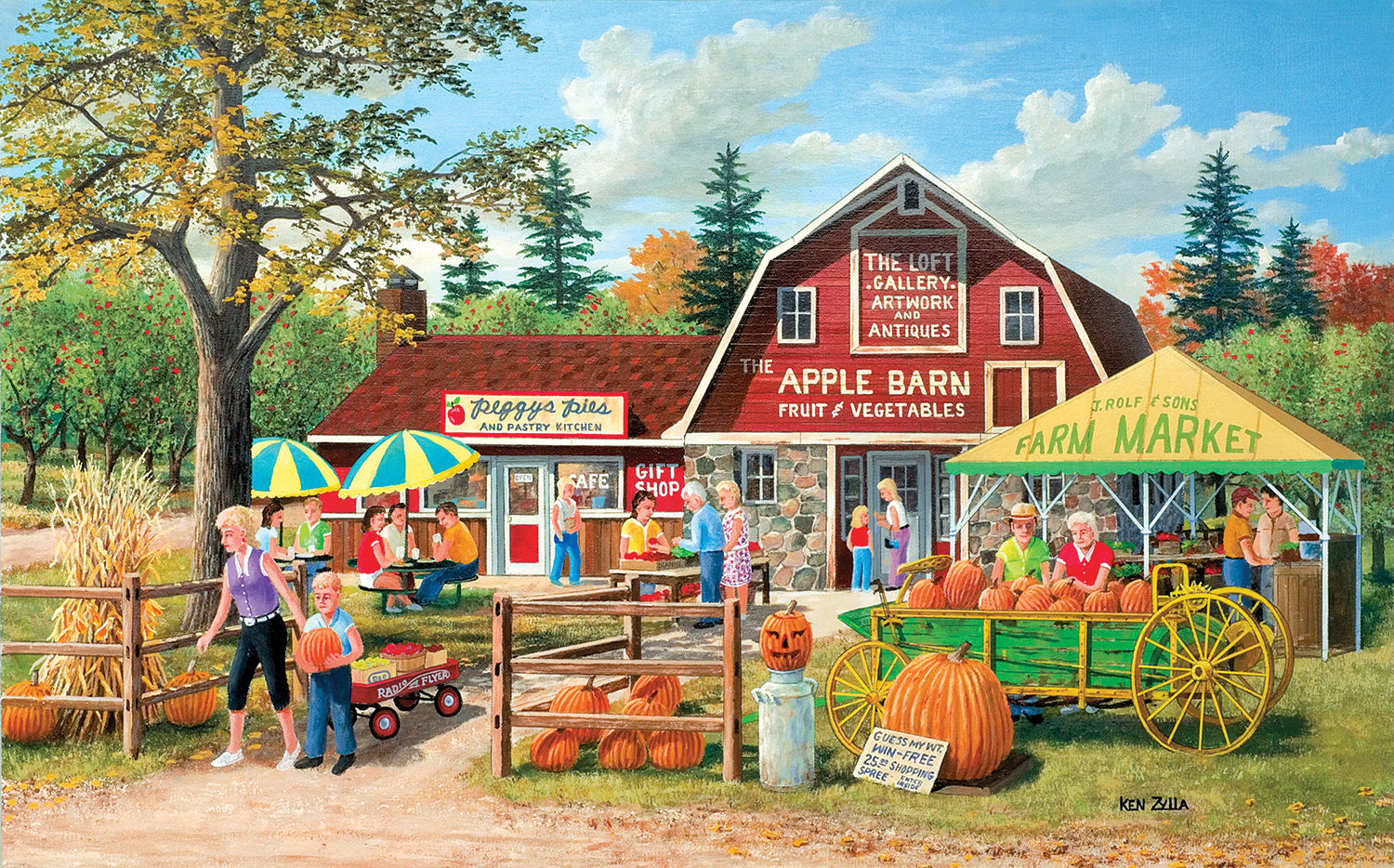 SunsOut XXL Teile - Harvest Market 300 Teile Puzzle Sunsout-39974 von SunsOut