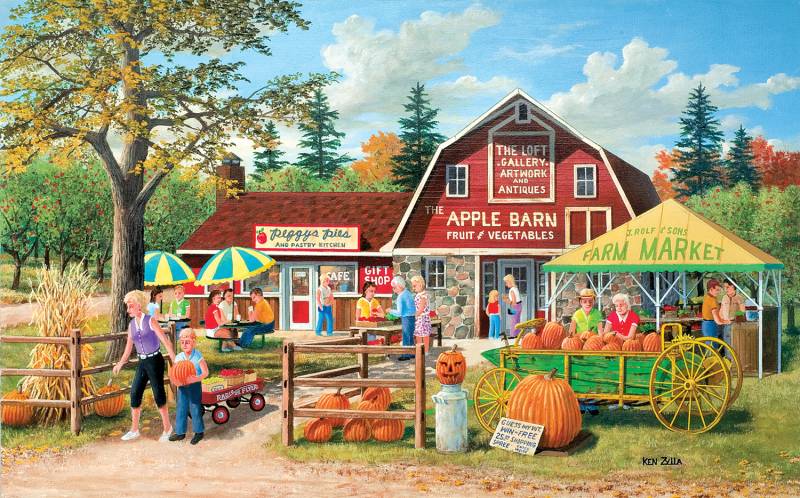 SunsOut XXL Teile - Harvest Market 300 Teile Puzzle Sunsout-39974 von SunsOut