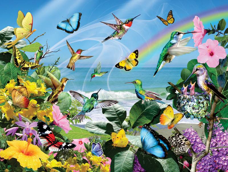 SunsOut XXL Teile - Lori Schory - Hummingbirds at the Beach 500 Teile Puzzle Sunsout-35129 von SunsOut