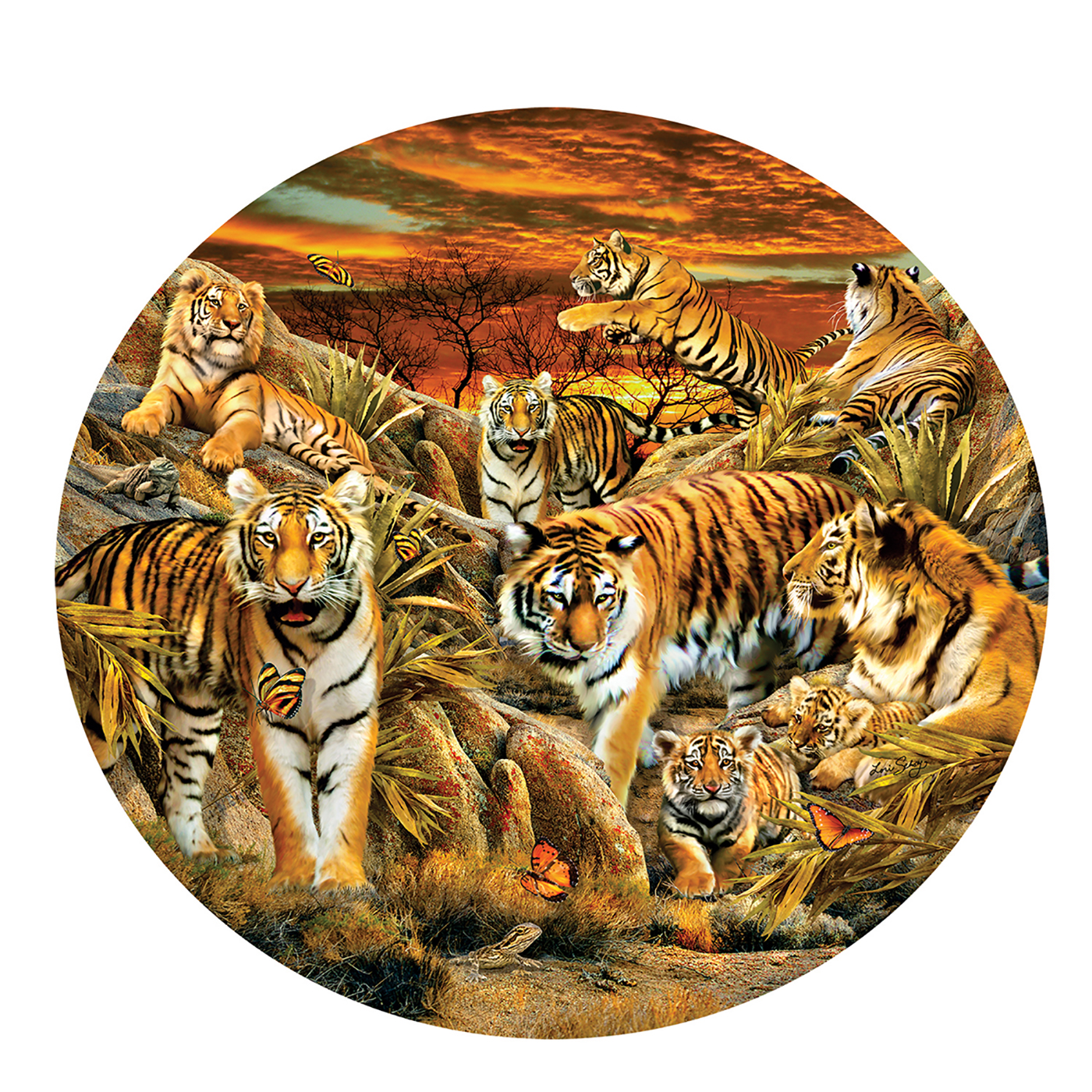 SunsOut XXL Teile - Lori Schory - Tigers Galore 500 Teile Puzzle Sunsout-35124 von SunsOut