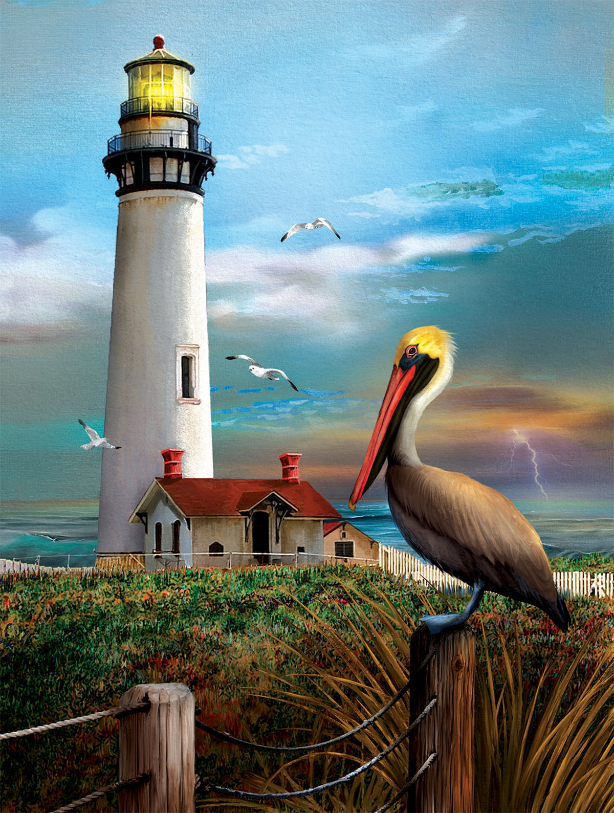 SunsOut XXL Teile - Pigeon Point Lighthouse 500 Teile Puzzle Sunsout-28847 von SunsOut