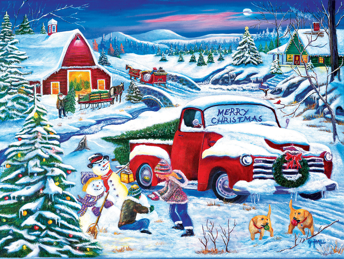 SunsOut XXL Teile - Snow Day at the Farm 500 Teile Puzzle Sunsout-76005 von SunsOut