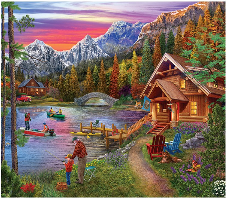 SunsOut XXL Teile - Stone Bridge Lake 300 Teile Puzzle Sunsout-31991 von SunsOut