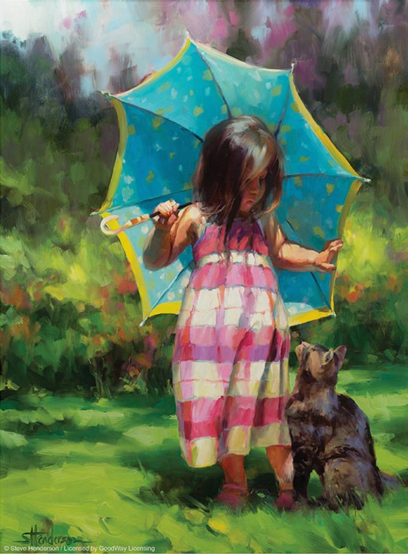 SunsOut XXL Teile - The Teal Umbrella 500 Teile Puzzle Sunsout-11205 von SunsOut