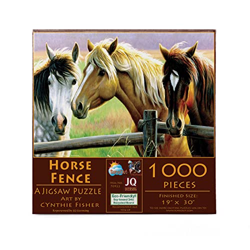 Sunsout Puzzle 1000 Teile - Cynthie Fisher - Horse Fence von SunsOut