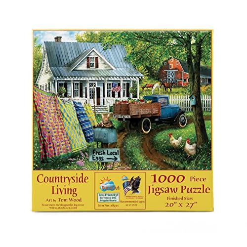 Sunsout Puzzle 1000 Teile - Tom Wood - Countryside Living von SunsOut