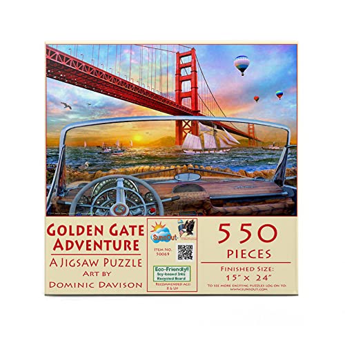 Sunsout Puzzle 550 Teile - Dominic Davison - Golden Gate Adventure von SunsOut