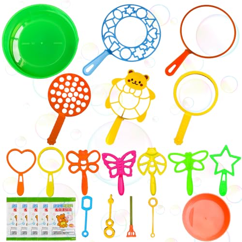 23 Stück Seifenblasen Set, mit Seifenblasenstab und Seifenblasenflüssigkeit, Riesenseifenblasen, Seifenblasen Blase Zauberstab, für Outdoor Spiele, Partys, Kindergeburtstag 23 Stück Seifenblasen Set, mit Seifenblasenstab und Seifenblasenflüssigkeit, Riesenseifenblasen, Seifenblasen Blase Zauberstab, für Outdoor Spiele, Partys, Kindergeburtstag von Sunshine smile