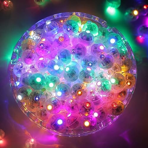 80 Stück LED Ballons Lichter,Runde LED Ballons Lichte,Bunte Blinkende Party Licht,Flash Buntes Licht,Mini LED Ballonlichter Bunte Runde für Geburtstag, Hochzeit,Halloween, Weihnachten Dekoration von Sunshine smile